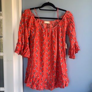 Altar’d state red floral blouse